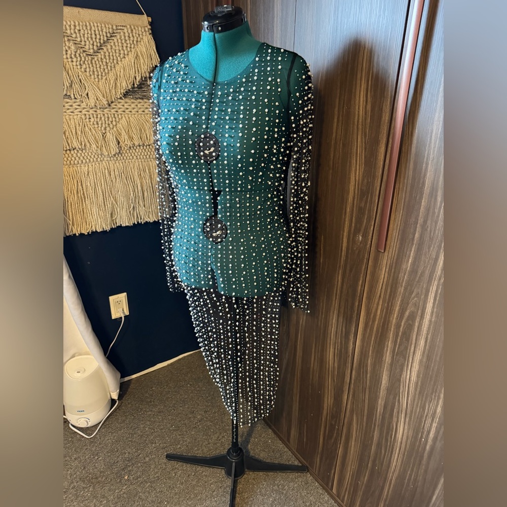 Pearl and rhinestone dress
